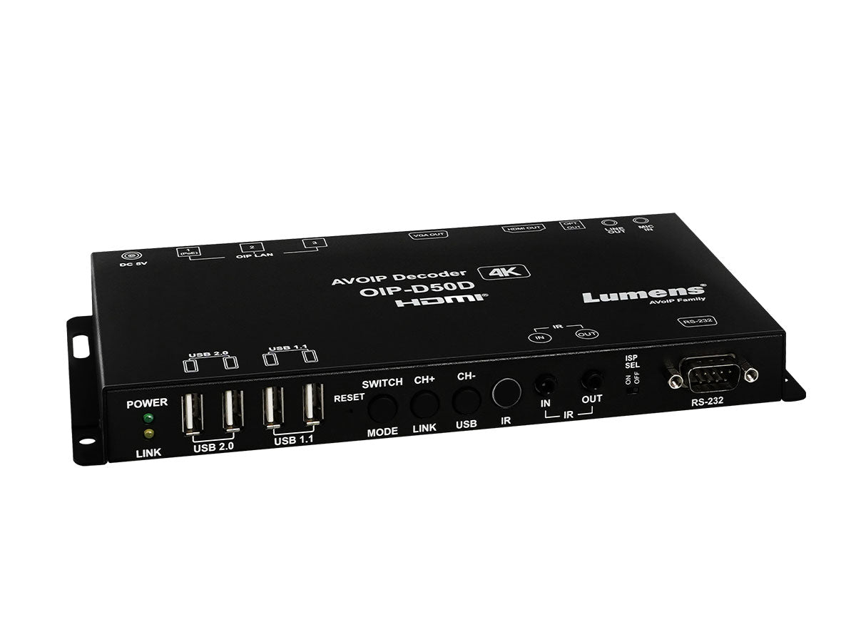 Lumens OIP-D50D 4K 1G Decoder