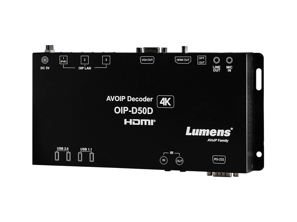 Lumens OIP-D50D 4K 1G Decoder