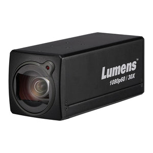 Lumens VC-BC601PB block camera: 30X, 1080P/60, 3G-SDI, HDMI, IP control & streaming - Black
