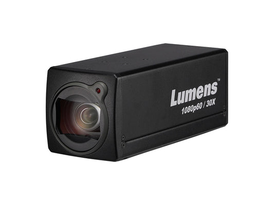 Lumens VC-BC601PB block camera: 30X, 1080P/60, 3G-SDI, HDMI, IP control & streaming - Black