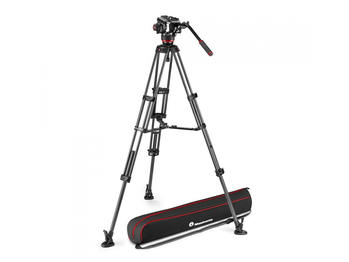 Manfrotto 504X Fluid Video Head with CF Twin leg tripod MS