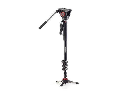 Manfrotto XPRO 4 Section Video Monopod with Fluid Head and Fluid Tech Base