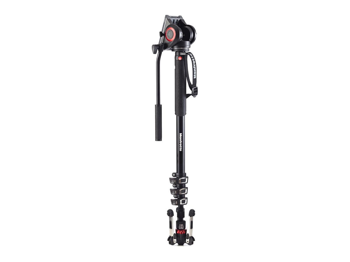Manfrotto XPRO 4 Section Video Monopod with Fluid Head and Fluid Tech Base