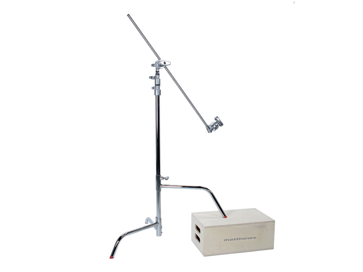 Matthews Hollywood Pro 40" C-Stand w/Sliding Leg, Low Profile Base, Includes Grip Head & Arm