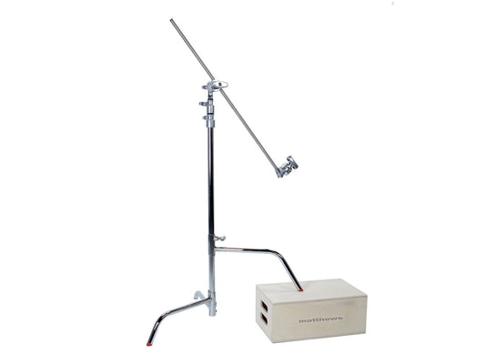 Matthews Hollywood Pro 40" C-Stand w/Sliding Leg, Low Profile Base, Includes Grip Head & Arm