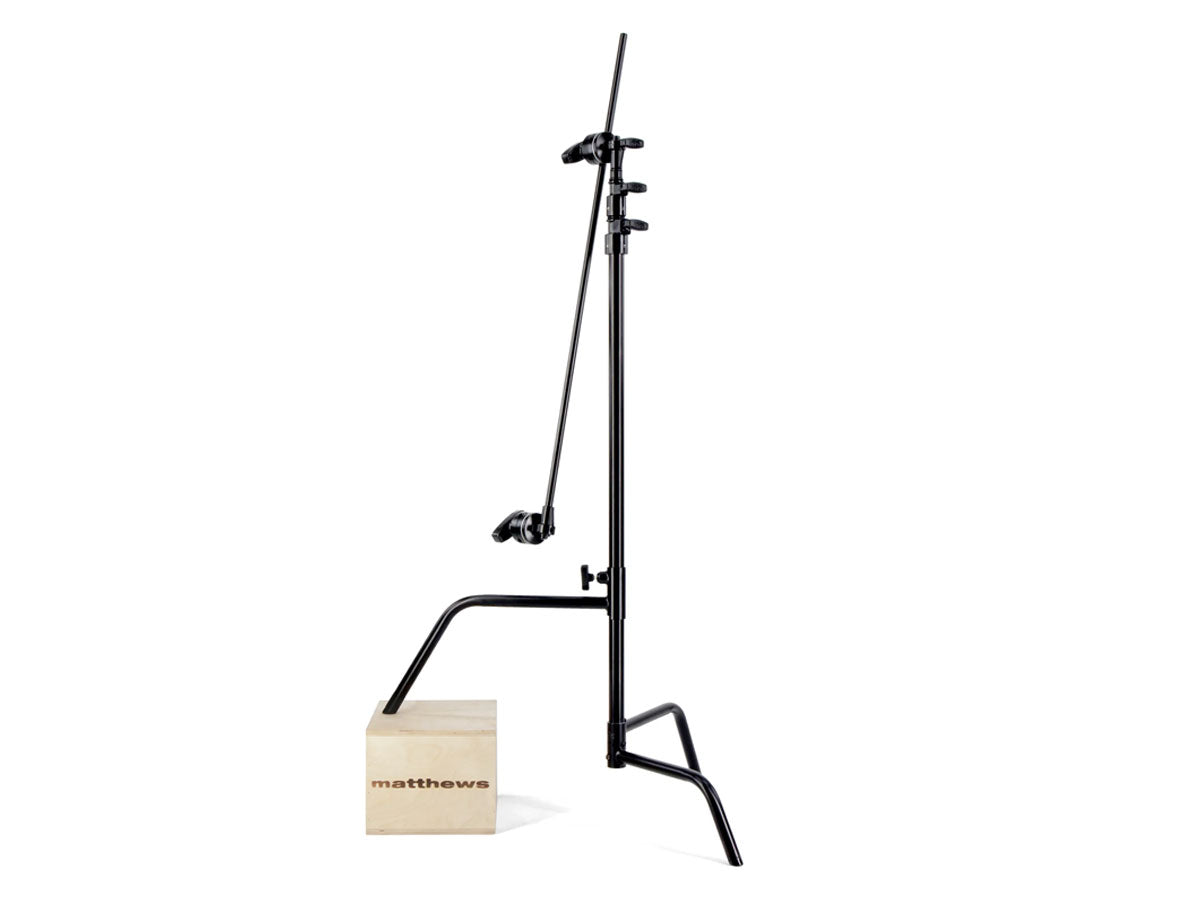 Matthews 40" C-Stand w/ Sliding Leg, Includes Grip Head & Arm (Black)