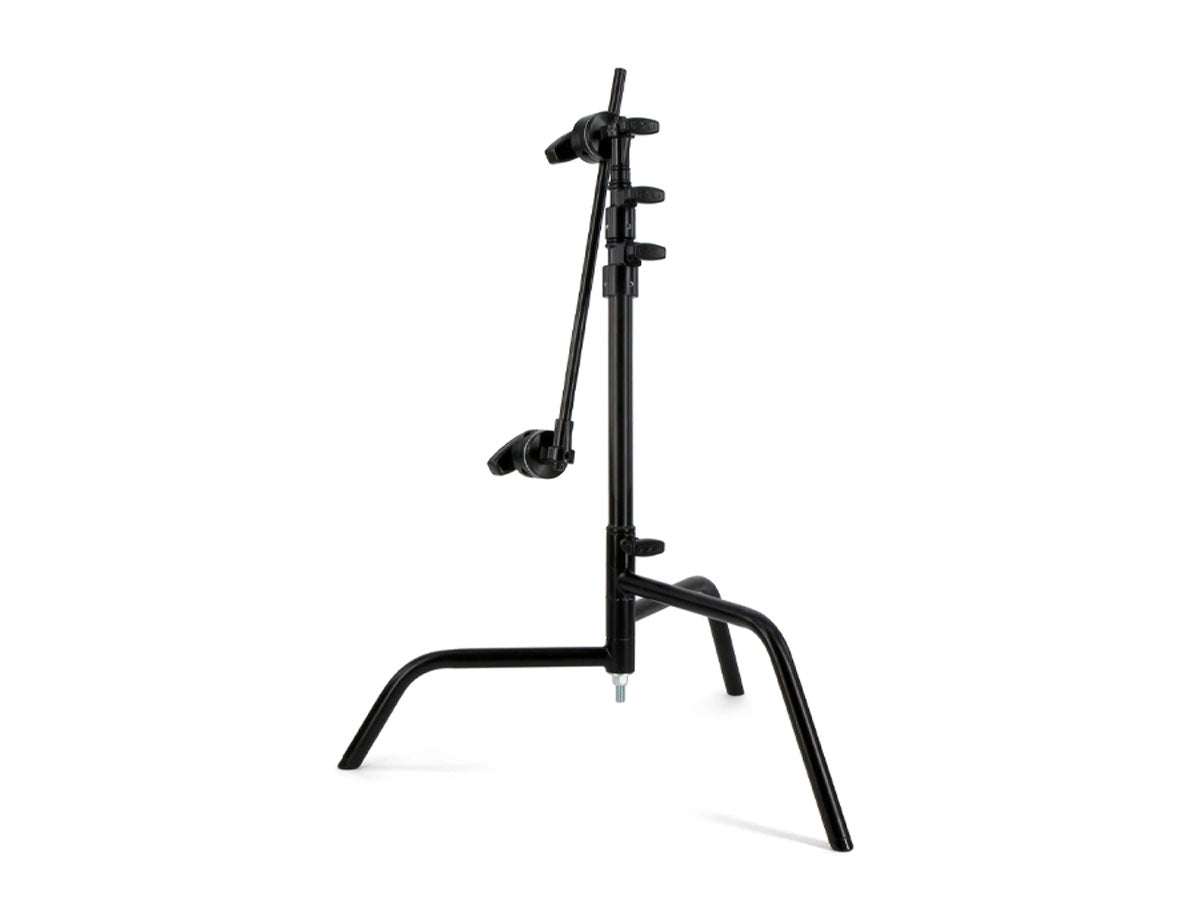 Matthews 20" C-Stand w/ Spring Loaded Turtle Base, Includes Grip Head & Arm (Black)