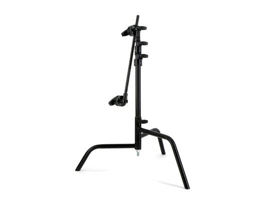 Matthews 20" C-Stand w/ Spring Loaded Turtle Base, Includes Grip Head & Arm (Black)