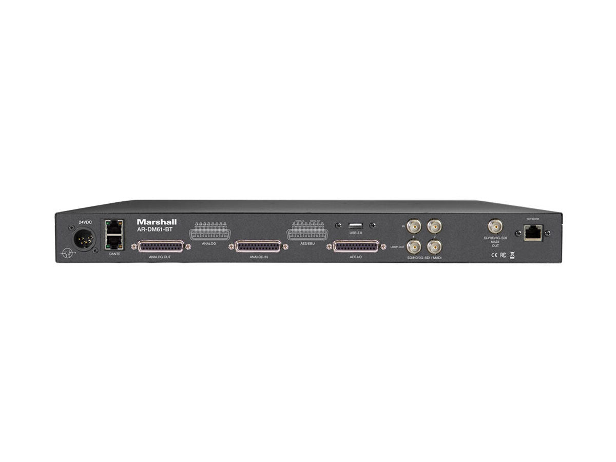 Marshall Electronics AR-DM61-BT-64DT 1RU 64-Channel Digital Audio Monitor (w/Dante)