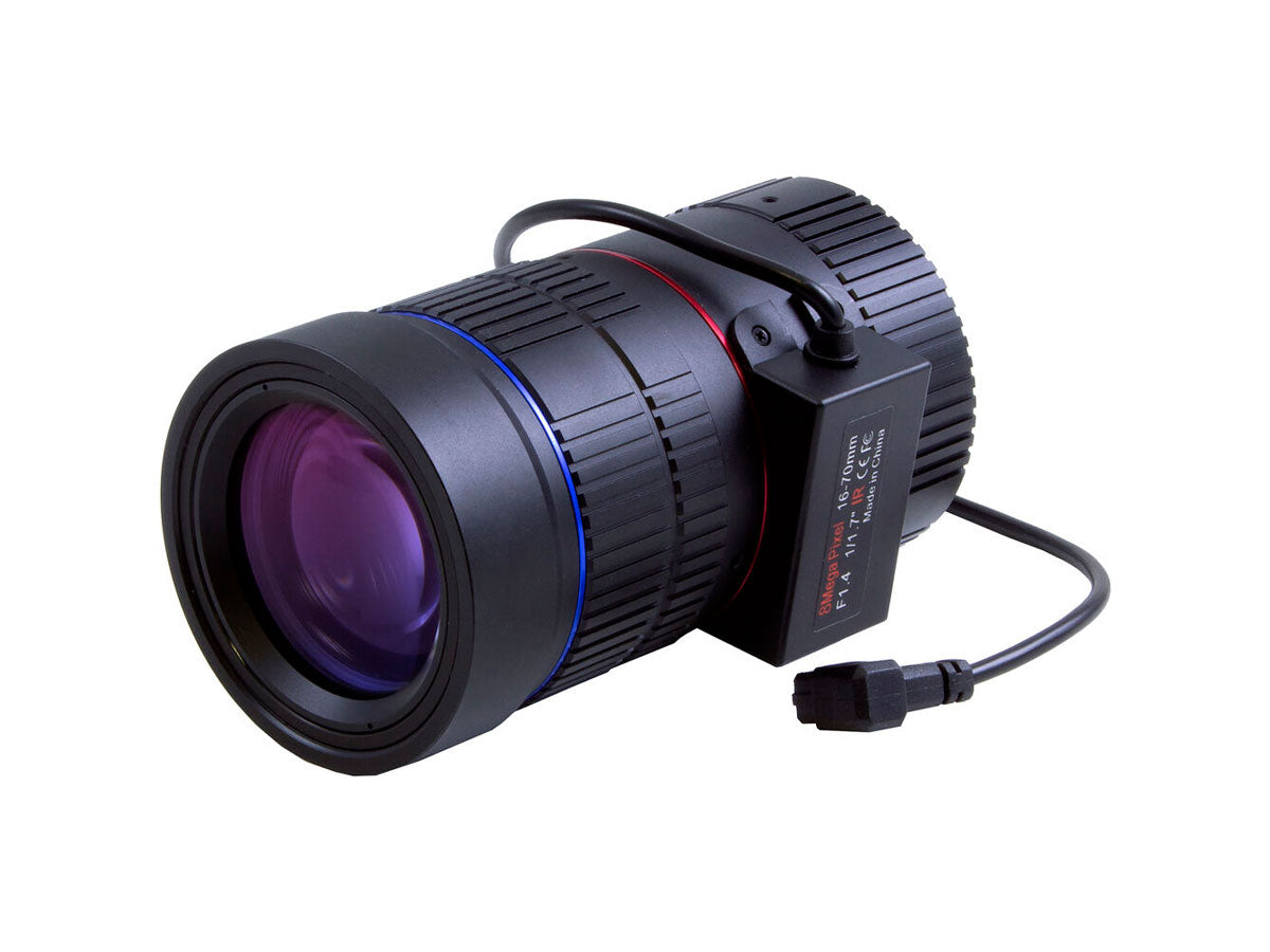 Marshall Electronics 8MP 16-70mm f/1.4 Varifocal C-Mount Lens
