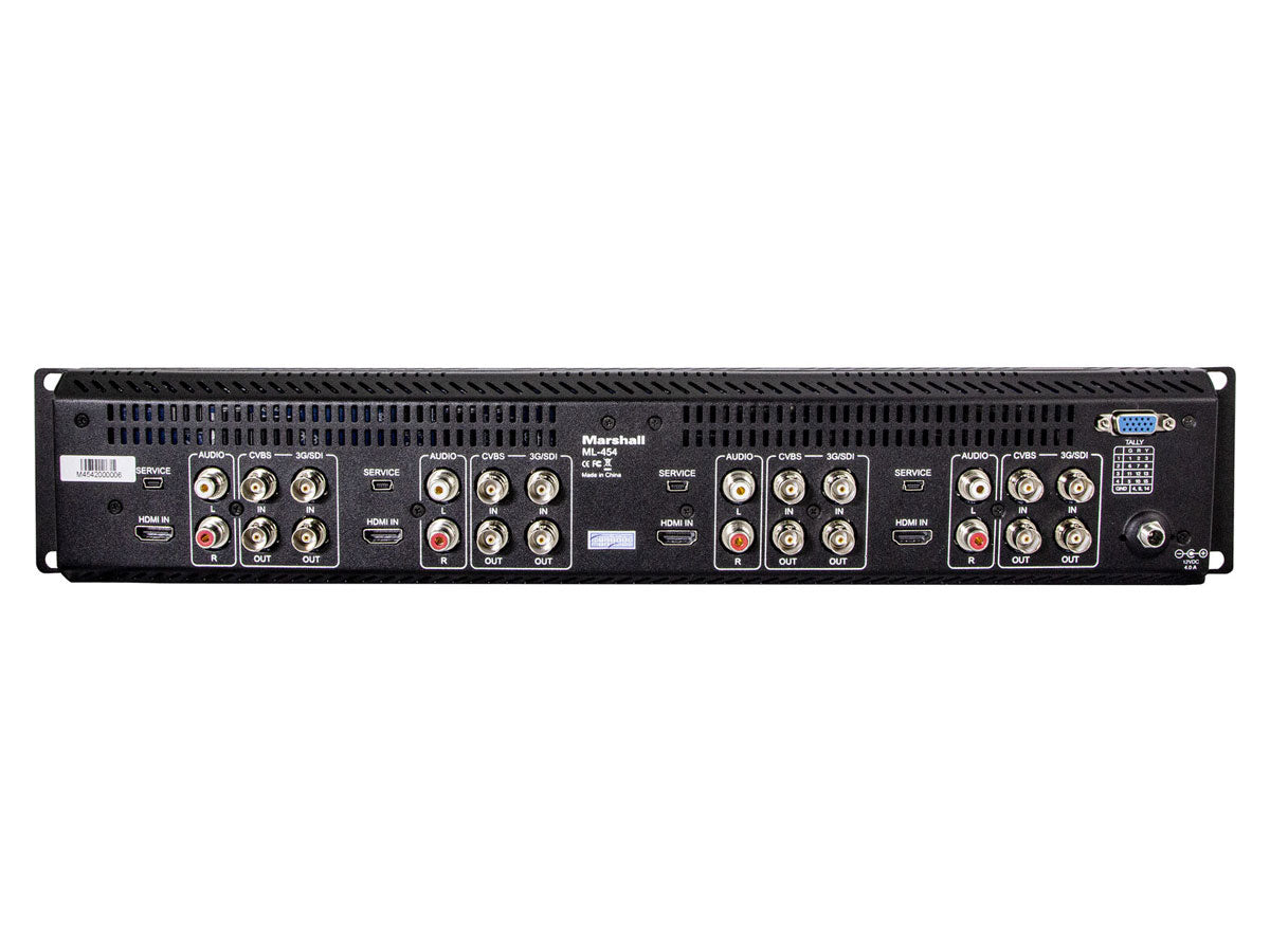 Marshall Electronics ML-454-V2 Quad 4.5" 2RU LCD Rack Mount Monitor