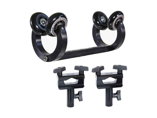 RigWheels Monorail Carriage Kit with Two Pipe Clamps