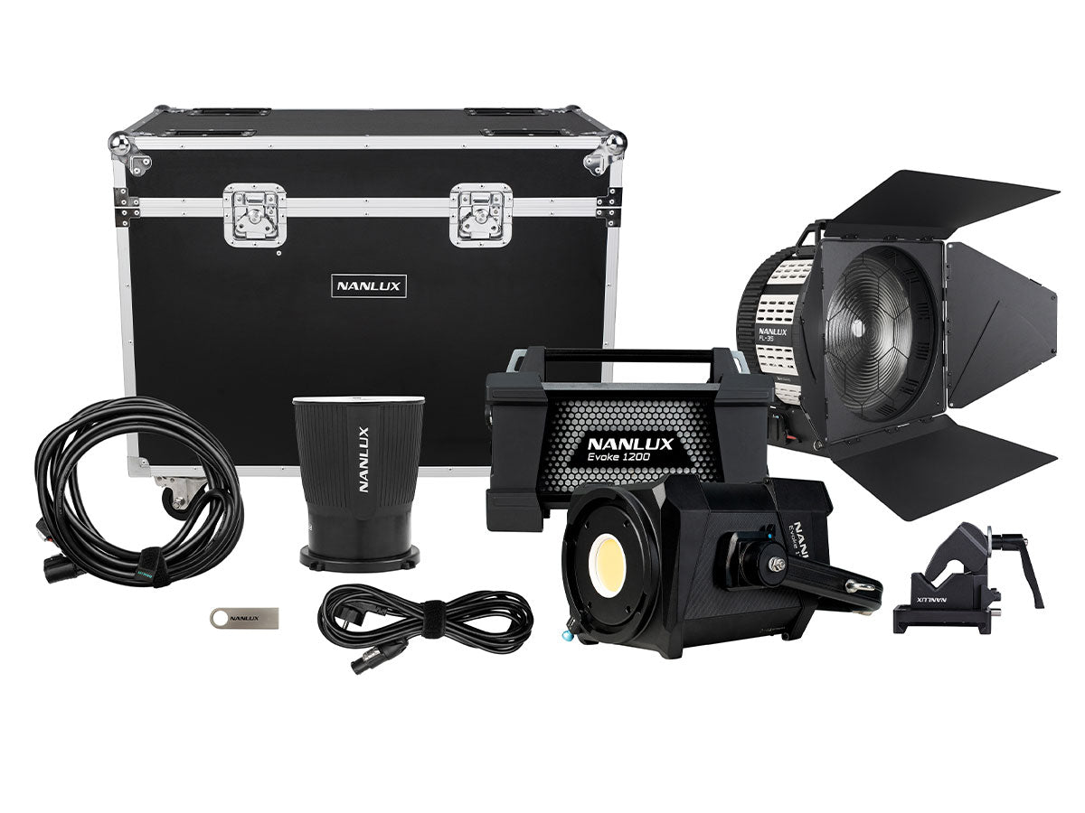 Nanlux Evoke 1200B LED Bi-Color Spot Light (With Fresnel Lens and Flight Case)