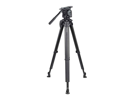 OConnor 1040 Fluid Head & Flowtech 100 Carbon Fibre Tripod with Feet, Handle & Case