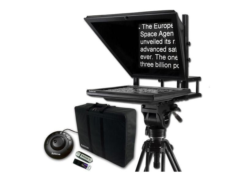 Autocue/QTV 17" Prompter Package, QStart, Controller & Carry Case
