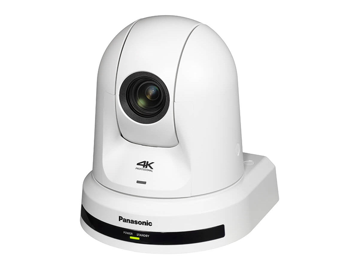 Panasonic AW-UE40 4K PTZ Camera with IT Certifications supporting NDI|HX version 2 and SRT - White