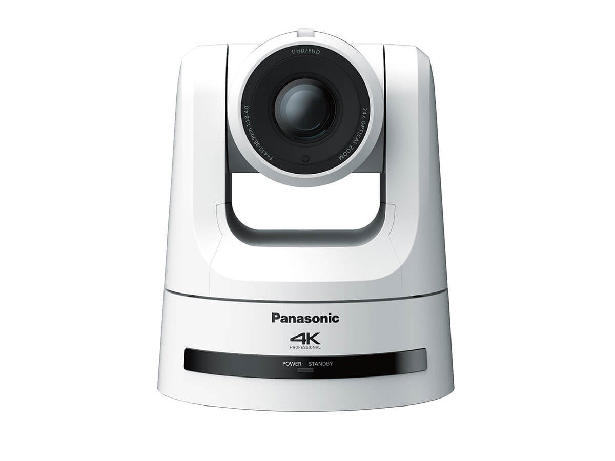 Panasonic AW-UE100W 4K 60p/50p PTZ camera supporting NDI and SRT (White)"