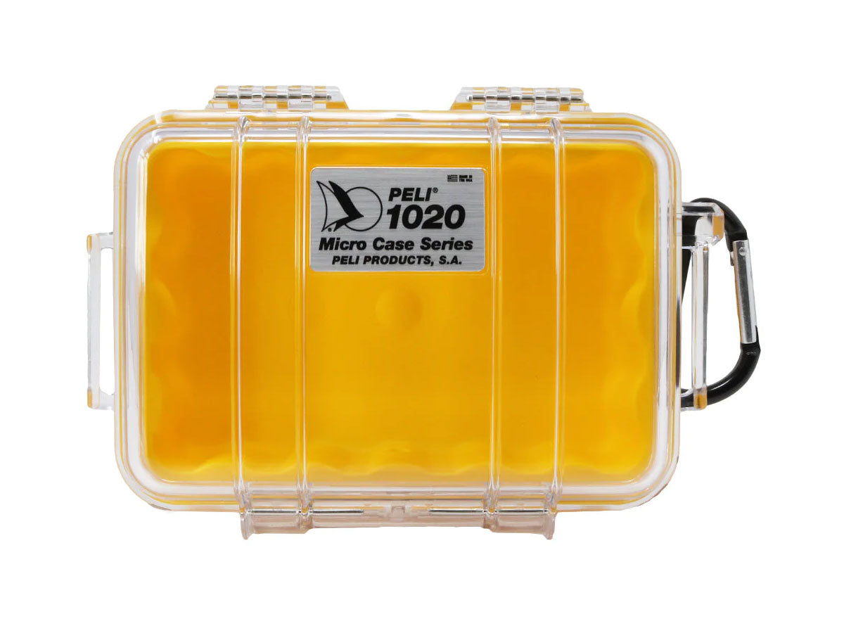 Peli 1020 Micro Case - Clear/Yellow