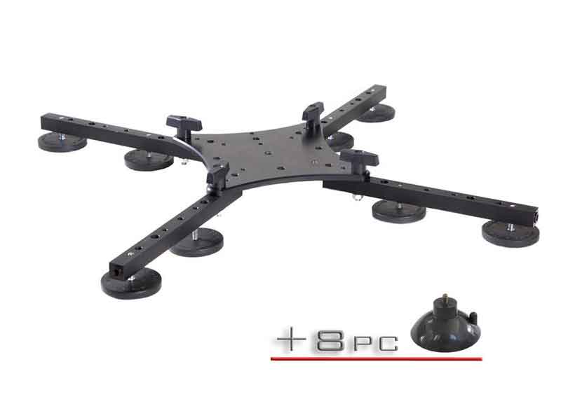 RigWheels RigMount XL Brushless Gimbal Mount with 8 Magnets and 8 Suction Cups