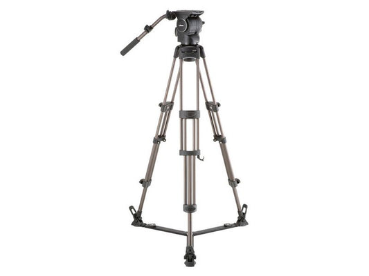 Libec RSP-750 Professional Aluminum Tripod System with Floor-level Spreader for ENG Setups