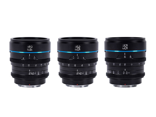 Sirui Nightwalker 24/35/55mm T1.2 Bundle - RF Mount