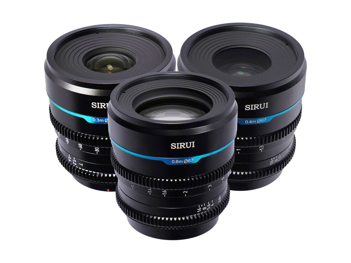 Sirui Nightwalker 24/35/55mm T1.2 Bundle - RF Mount