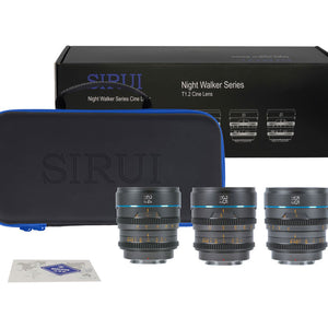 Sirui Nightwalker 24/35/55mm T1.2 Bundle - MFT Mount