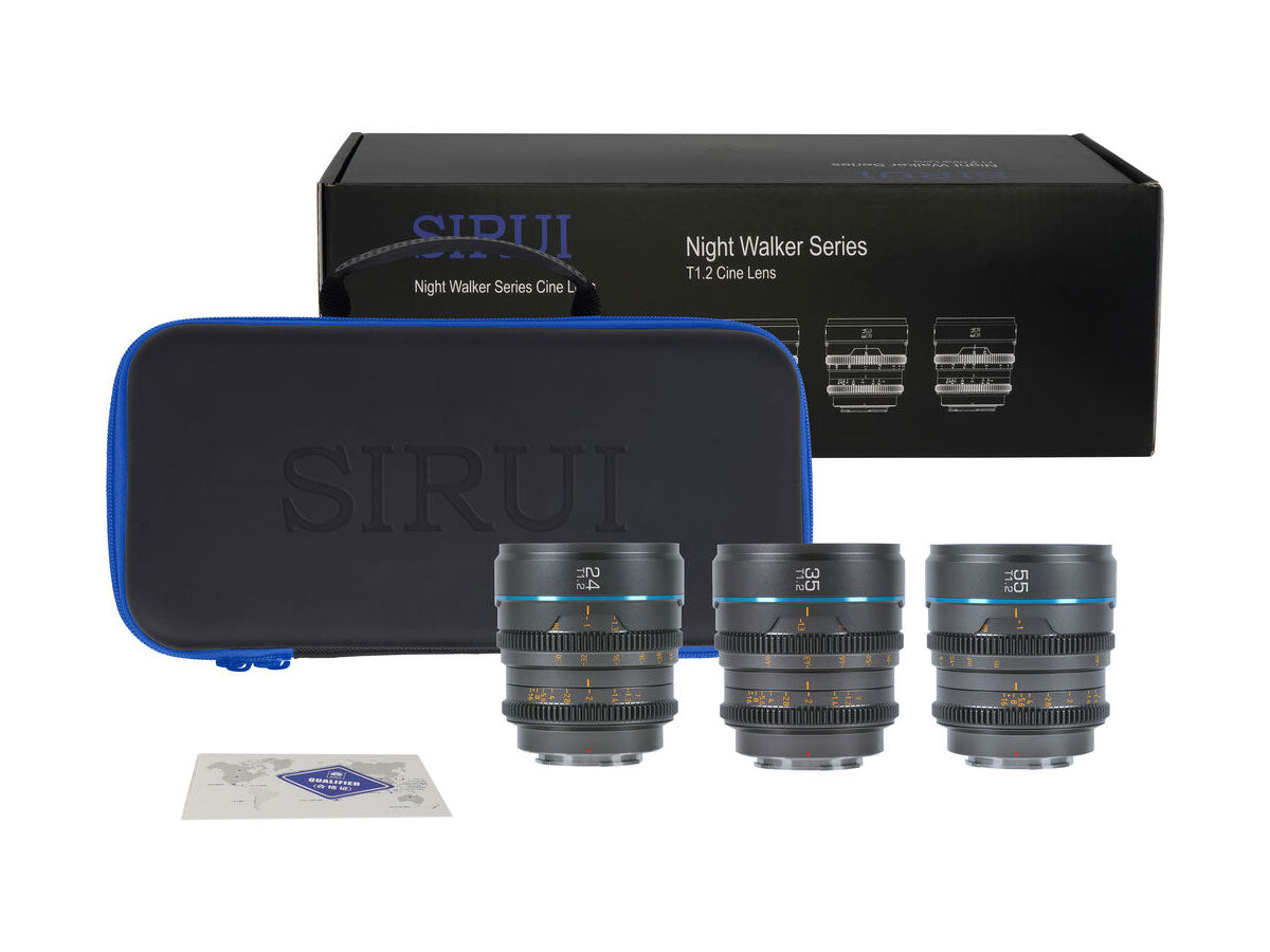 Sirui Nightwalker 24/35/55mm T1.2 Bundle - RF Mount