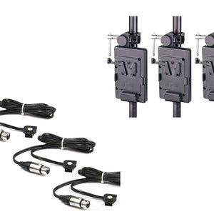 SWIT FL-C60D 3KIT Set of 3 x 60W LED Spotlight, 25000lux, V-Mount, DMX