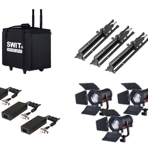 SWIT FL-C60D 3KIT Set of 3 x 60W LED Spotlight, 25000lux, V-Mount, DMX