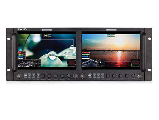 Swit M-1093F Dual 9-inch FHD Waveform Rack LCD Monitor