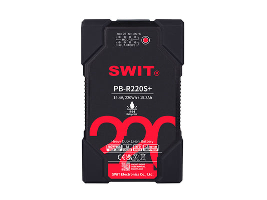 SWIT PB-R220S+ 220Wh Heavy Duty IP54 Battery Pack - V-Mount