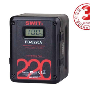 Swit 220Wh PB-S220A Square Digital Battery - Gold Mount