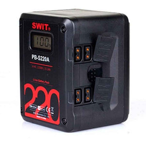 Swit 220Wh PB-S220A Square Digital Battery - Gold Mount