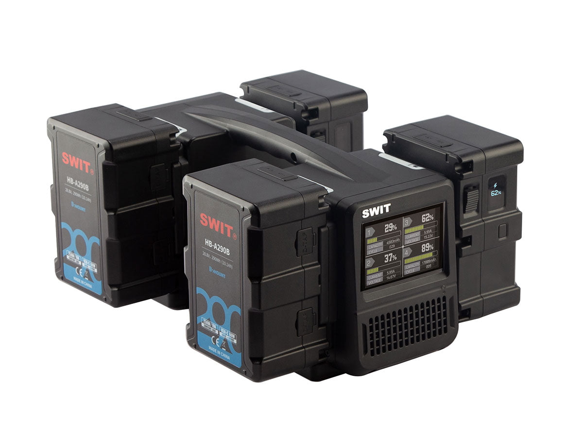 SWIT PC-P461B - 4ch x max 6A Top Fast Simultaneous 14V/28V Charger - B-Mount