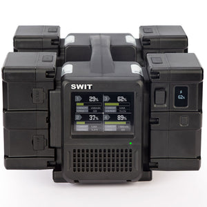 SWIT PC-P461B - 4ch x max 6A Top Fast Simultaneous 14V/28V Charger - B-Mount
