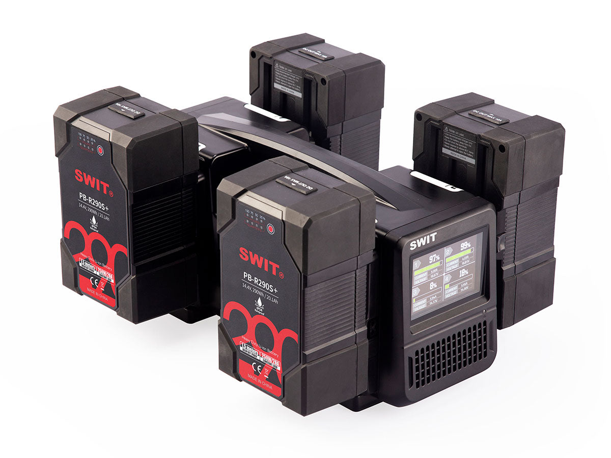 SWIT PC-P461S - 4ch x max 6A Top Fast Simultaneous 14V/28V Charger - V-Mount