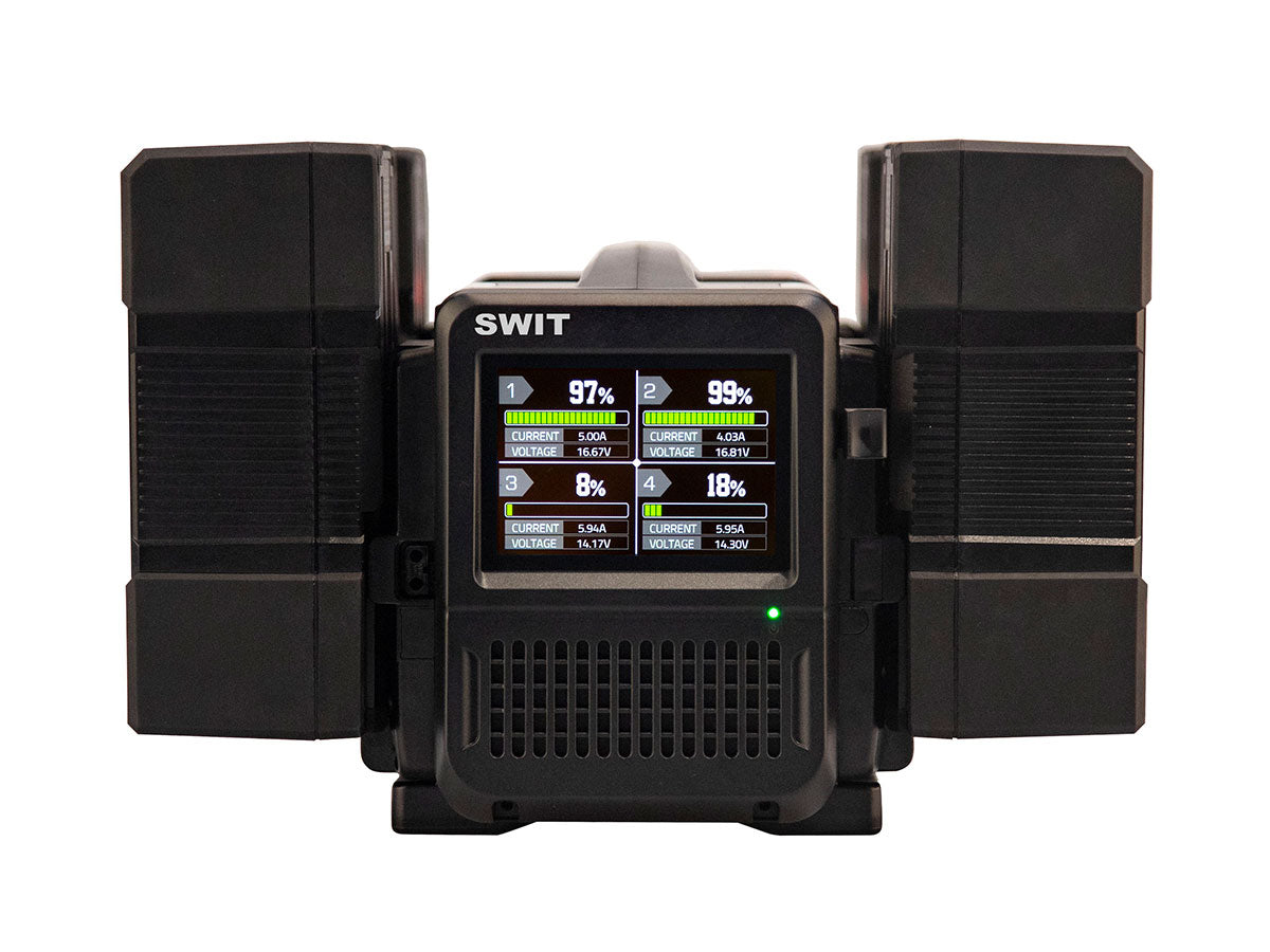 SWIT PC-P461S - 4ch x max 6A Top Fast Simultaneous 14V/28V Charger - V-Mount