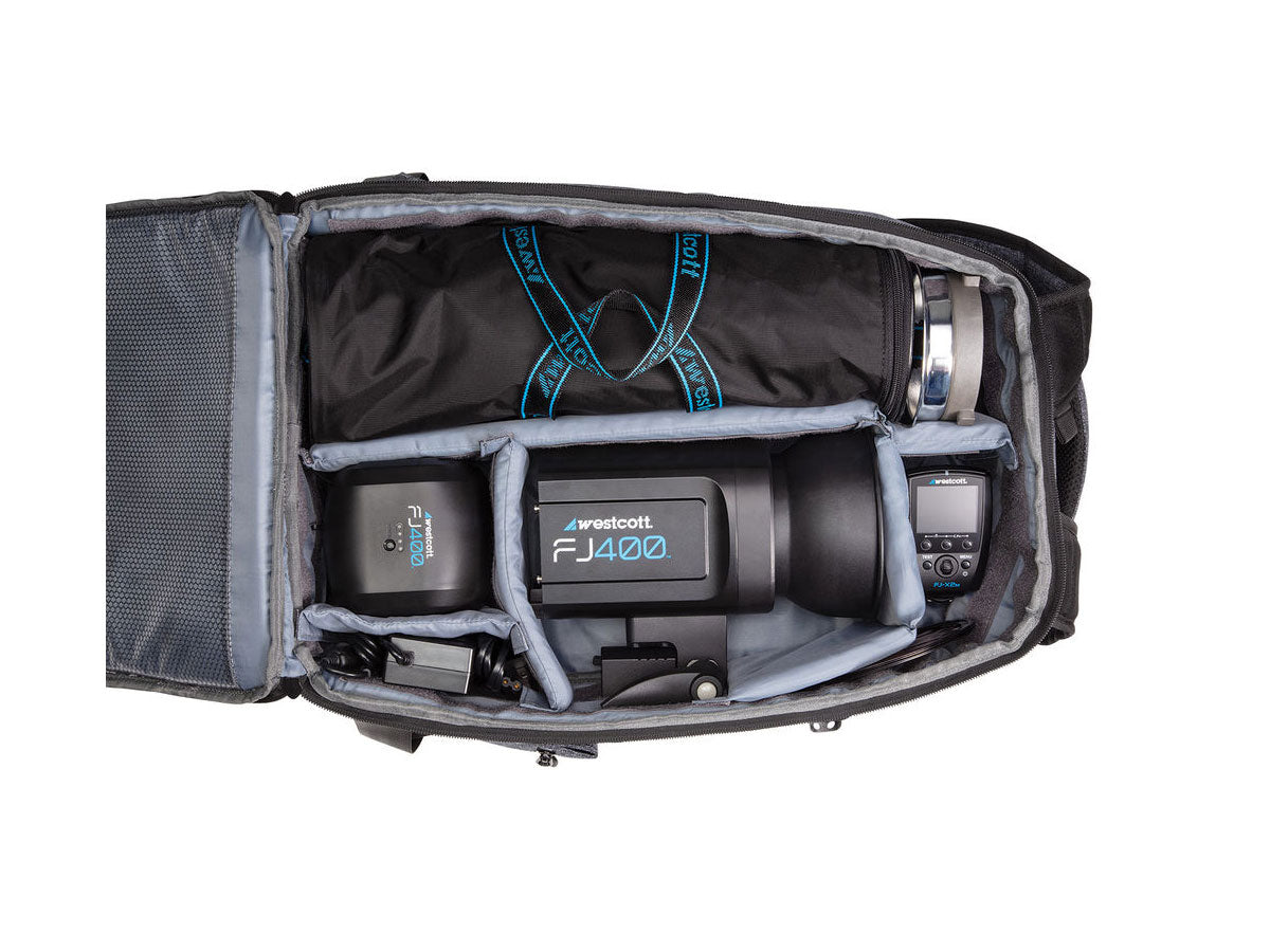 Westcott FJ400 Strobe 1-Light Backpack Kit with FJ-X2m Universal Wireless Trigger and Rapid Box Switch Octa-S