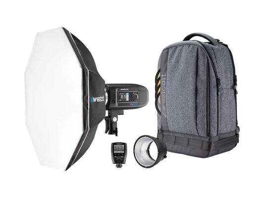 Westcott FJ400 Strobe 1-Light Backpack Kit with FJ-X2m Universal Wireless Trigger and Rapid Box Switch Octa-S