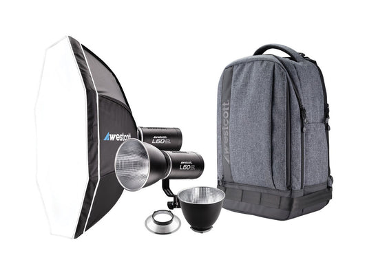 Westcott L-60-B 2-Light Backpack Kit