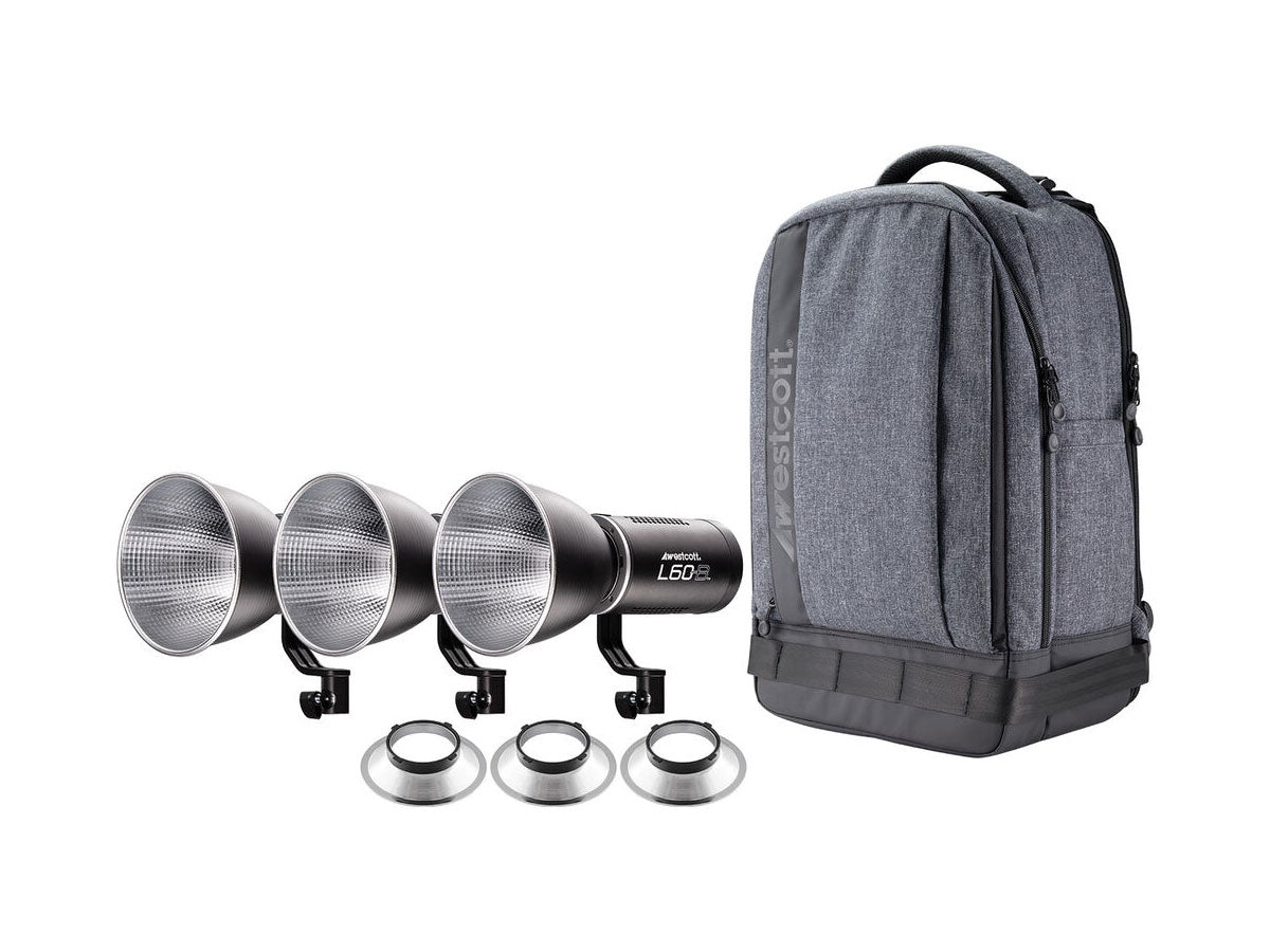 Westcott L-60-B 3-Light Backpack Kit