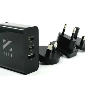 ZILR 65W AC Wall Charger with USB Type-C Power Delivery