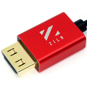 ZILR Ultra High Speed HDMI Cable with Ethernet (Hyper-Thin 8Kp60 Secure Type-A) - 2m / 6.6ft