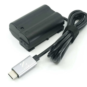ZILR USB Type-C to Nikon EN-EL15 Dummy Battery Cable